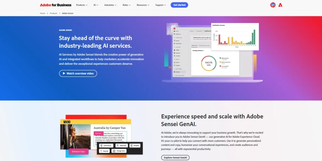 AI Tools for Business -Adobe Sensei