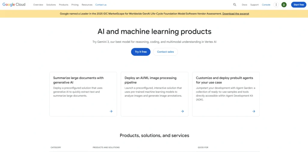 AI Tools for Business -Google Cloud AI