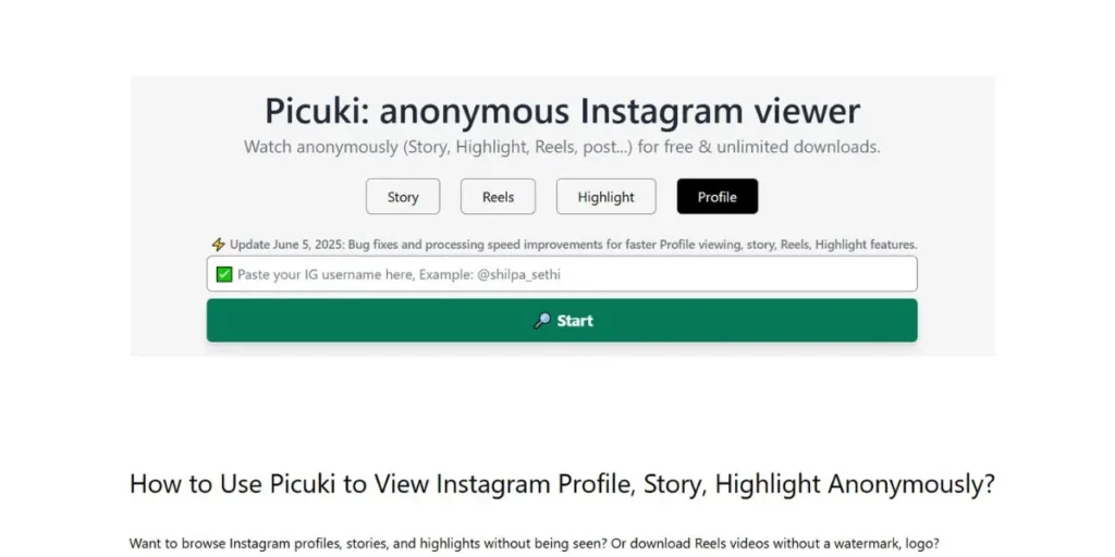 Picuki.tv Highlight Viewer - Instagram Highlight Viewer