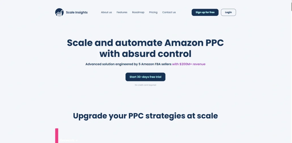 Amazon PPC software-Scale Insights