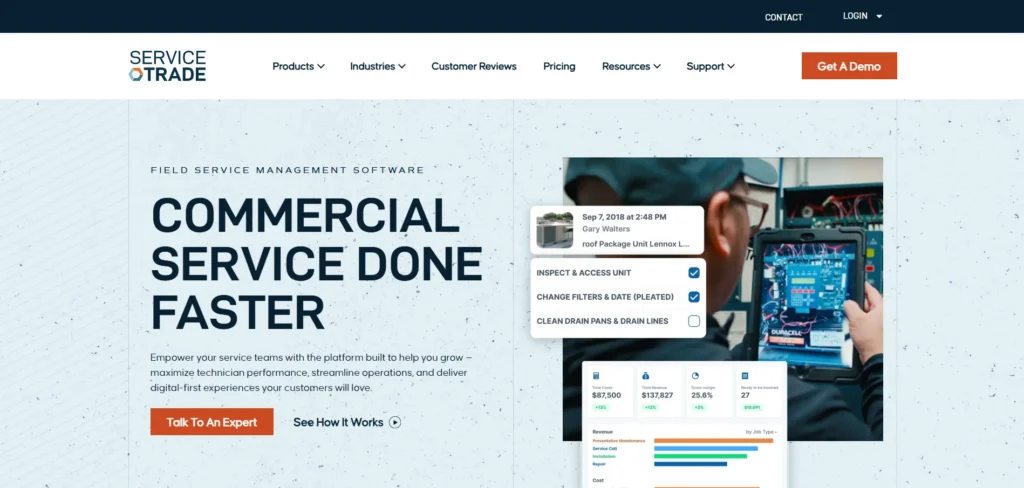 HVAC Software for Small Business -  service trade 