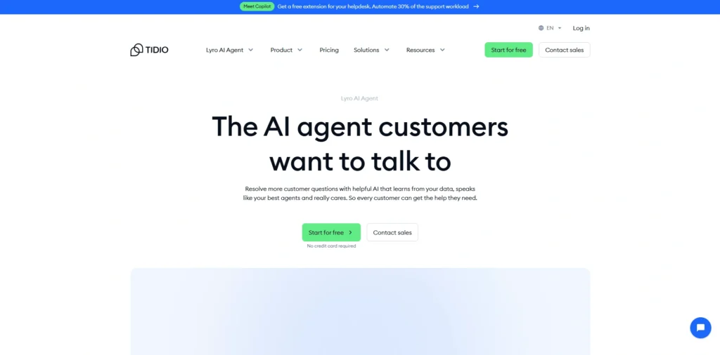 AI Tools for Business -Tidio AI