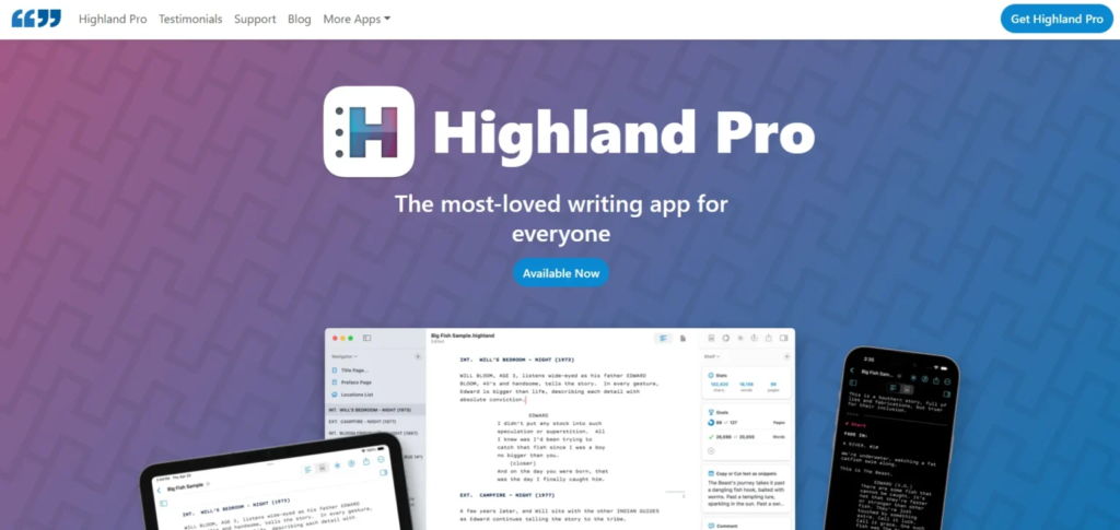 Free Script Writing Software - Highland 2