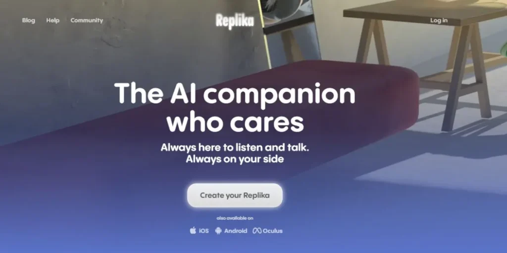 Character AI Alternatives- replika