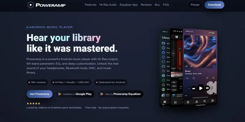 Poweramp - Vi Music Alternatives