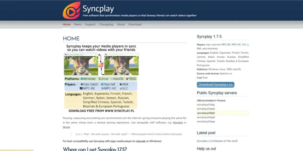 Syncplay - Metastream Alternatives