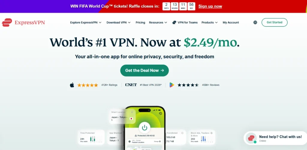 VPN for anonymous surfing- ExpressVPN
