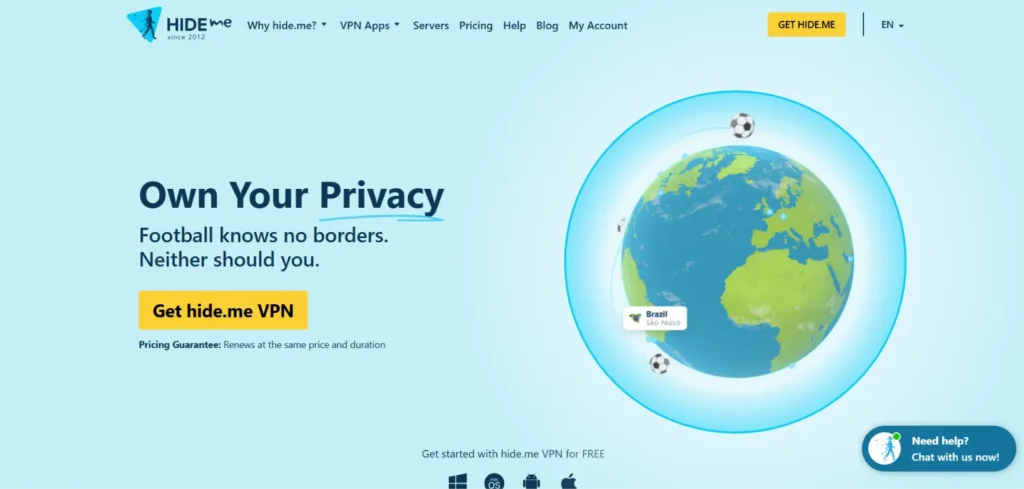 VPN for anonymous surfing- Hide.me