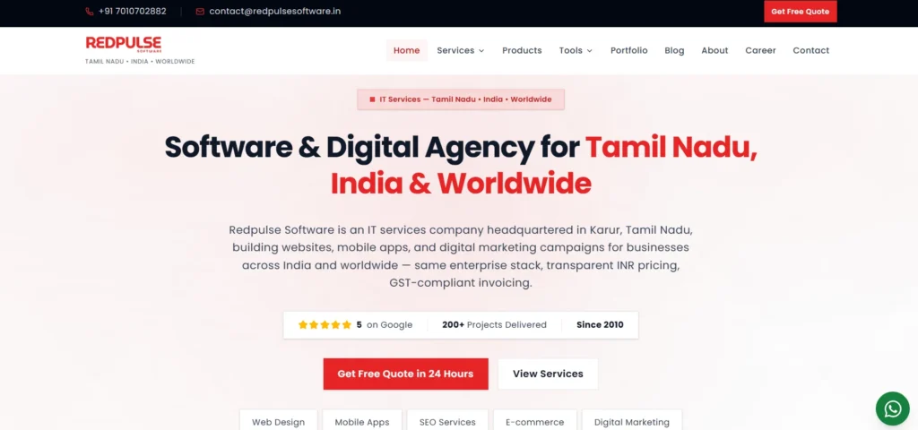 IT Company in Karur - Red_pulse Softwa_re