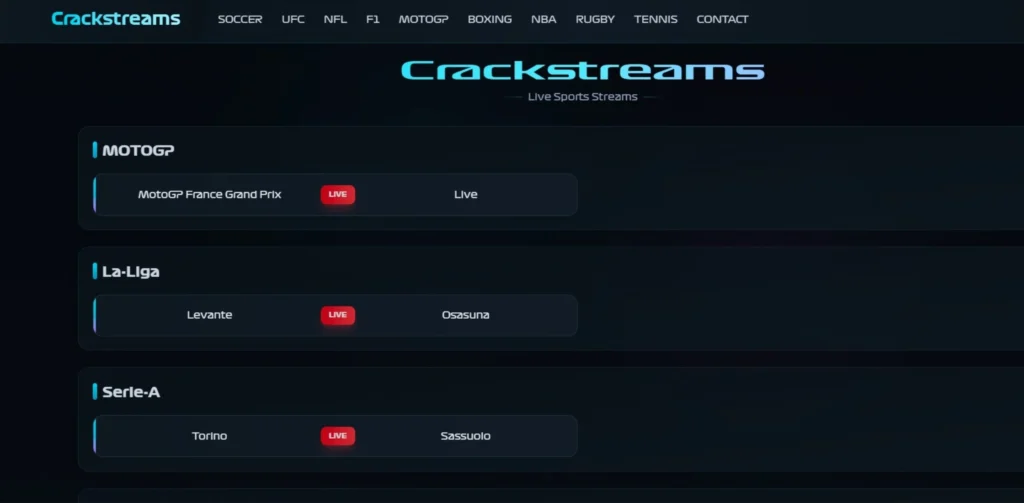 Stream2Watch Alternatives - CrackStreams
