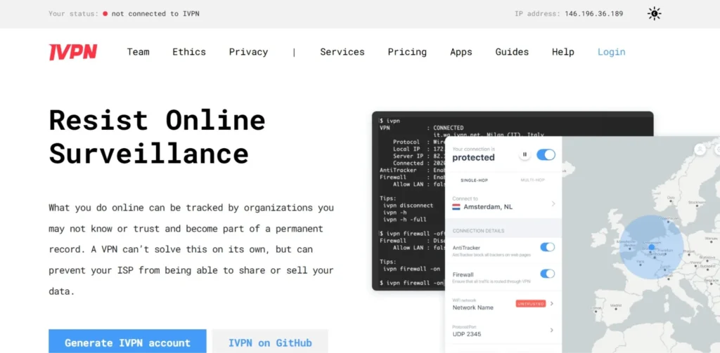VPNs for Anonymous Surfing - IVPN