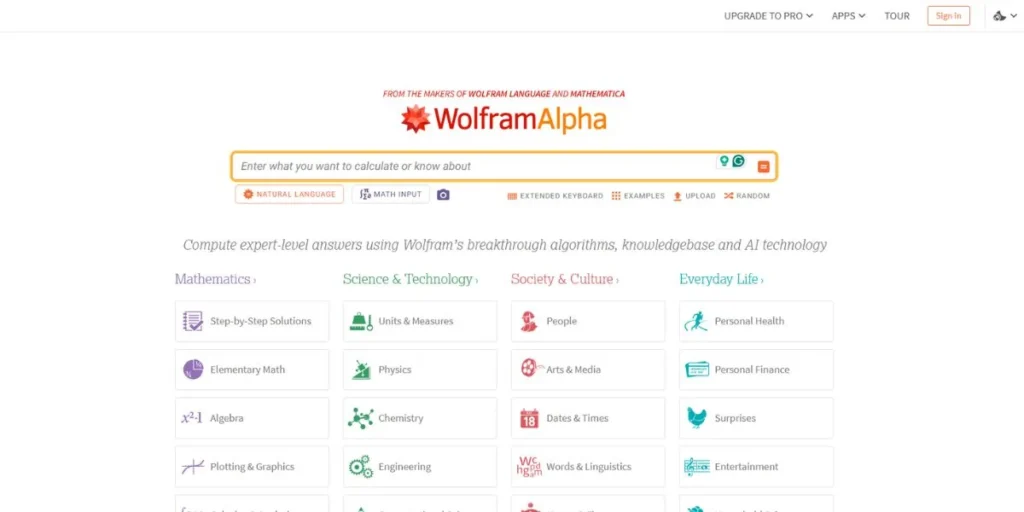 WolframAlpha - Homeworkify Alternative